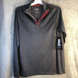 Tapout Men's Small Gray Mock Neck Quarter Zip Long Sleeve Shirt UFC MMA Athlete